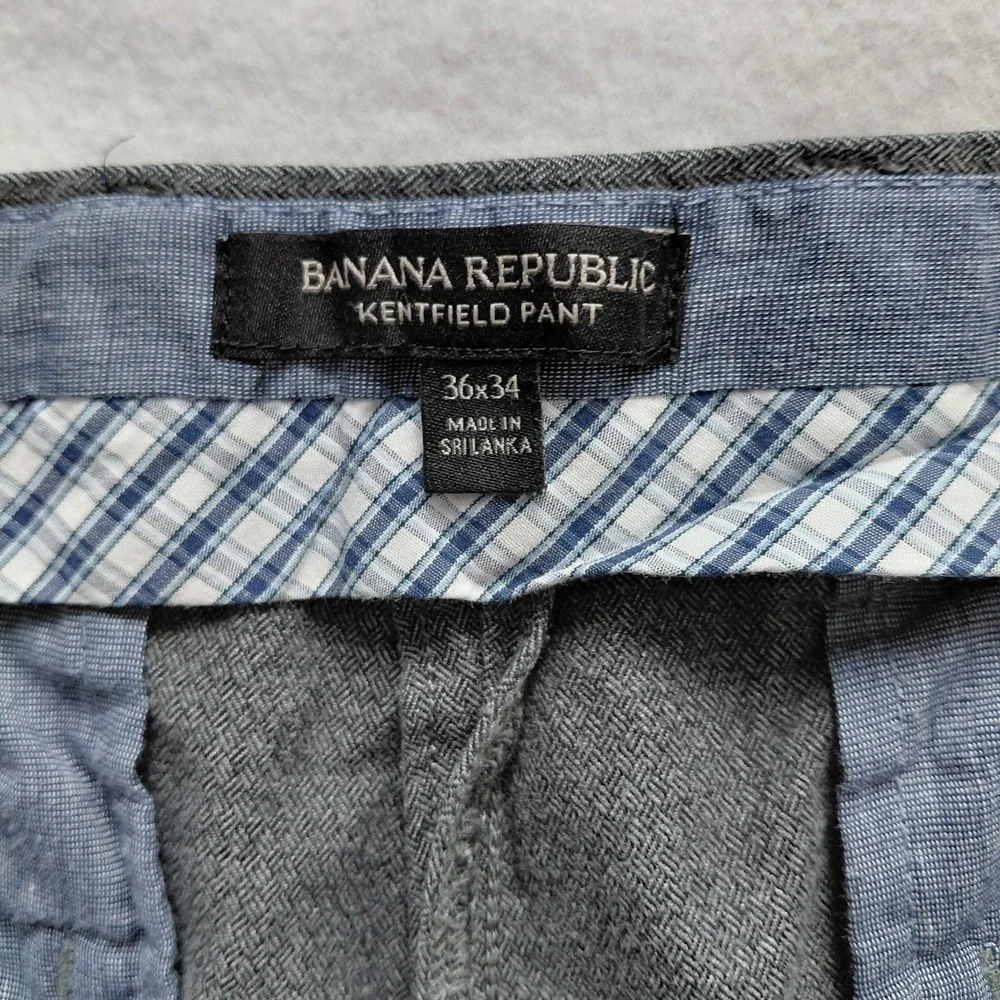 Banana Republic Kentfield Pant Gray 36x34 Cotton Chinos